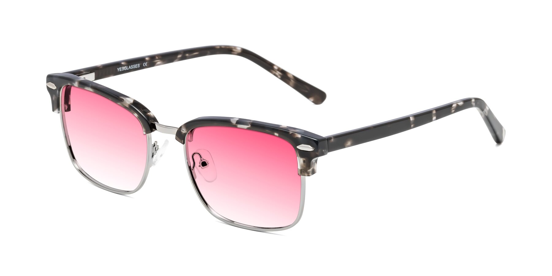 Angle of 17464 in Tortoise-Silver with Pink Gradient Lenses