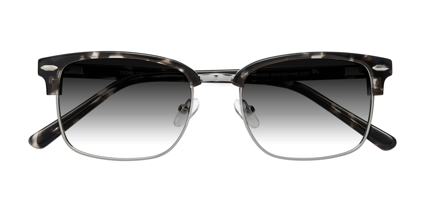 Folded Front of 17464 in Tortoise-Silver with Gray Gradient Lenses