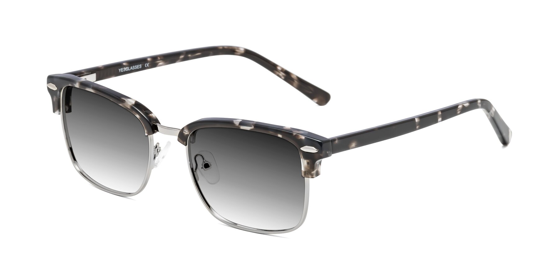 Angle of 17464 in Tortoise-Silver with Gray Gradient Lenses