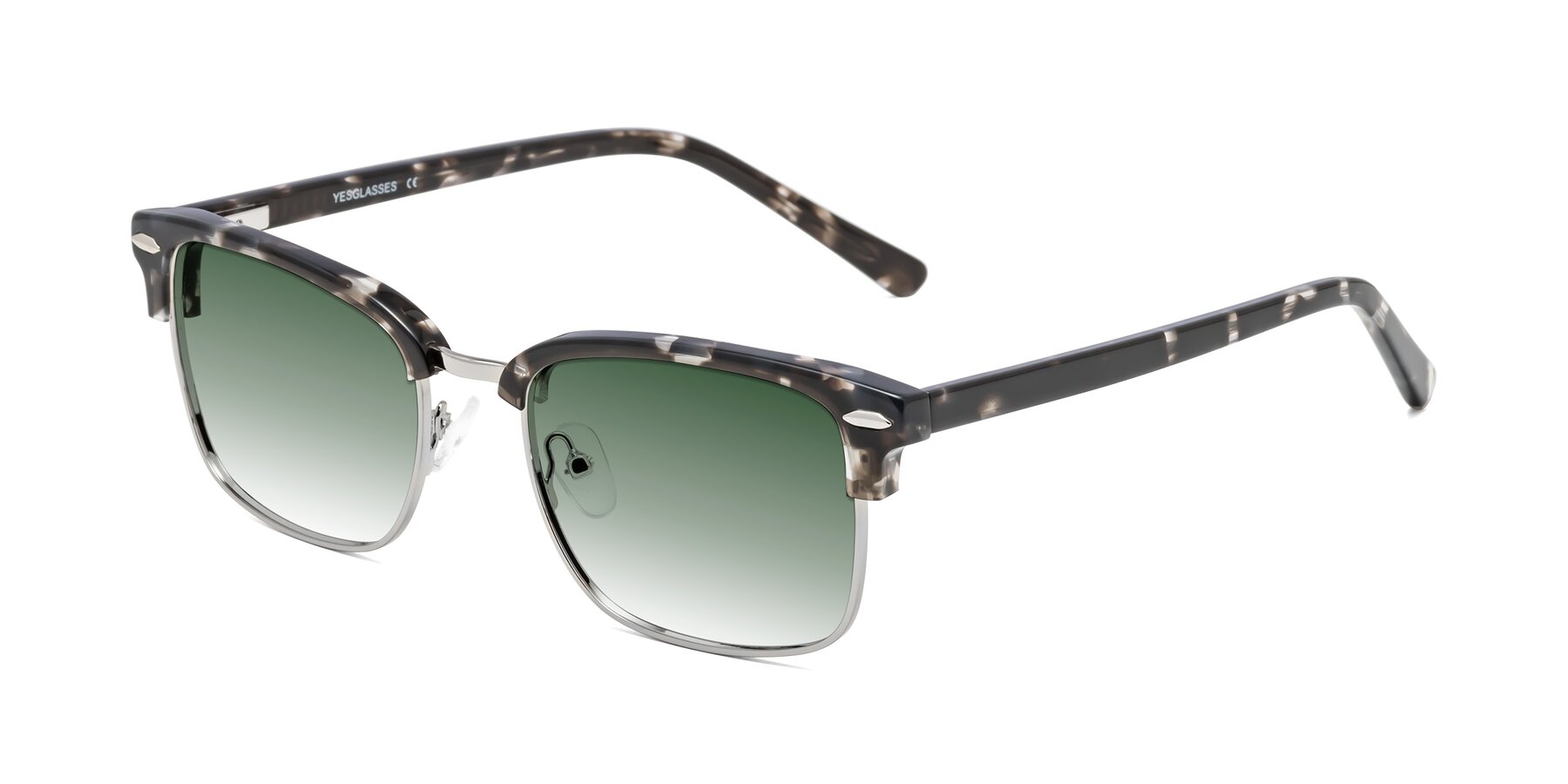 Angle of 17464 in Tortoise-Silver with Green Gradient Lenses