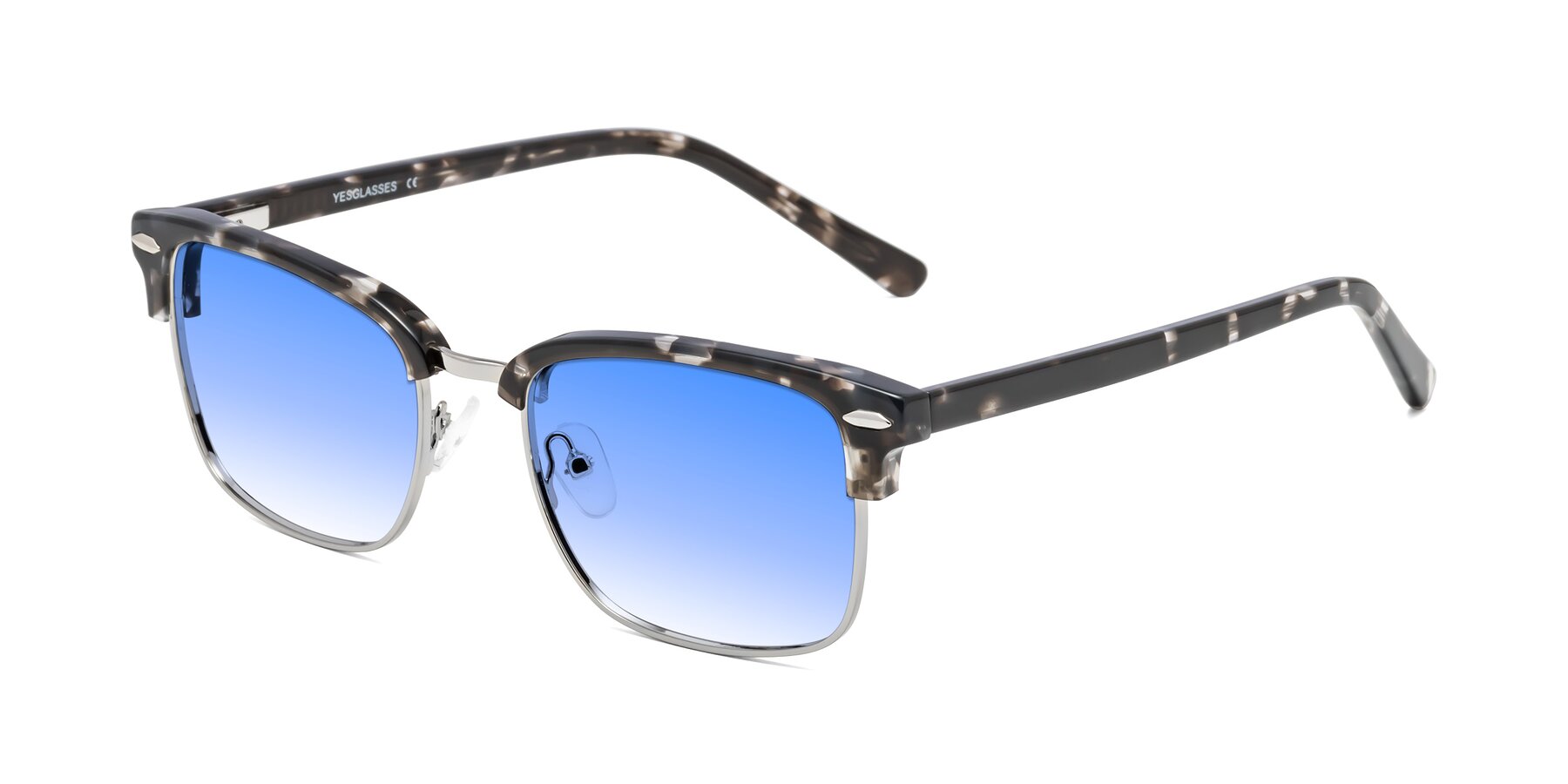 Angle of 17464 in Tortoise-Silver with Blue Gradient Lenses