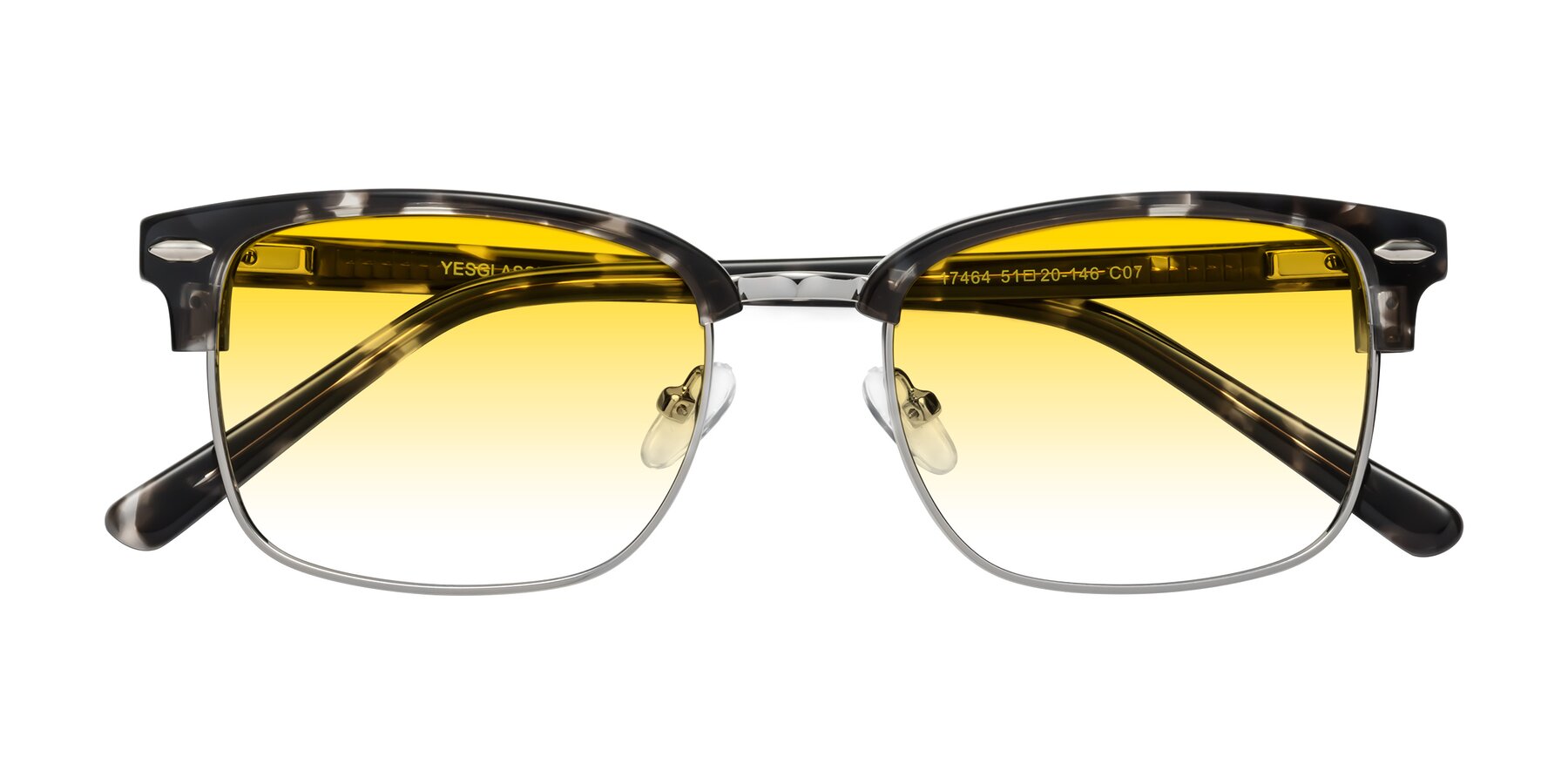 Folded Front of 17464 in Tortoise-Silver with Yellow Gradient Lenses