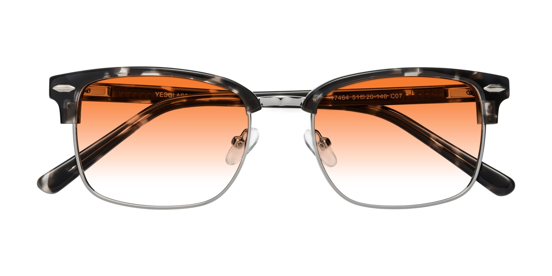 Folded Front of 17464 in Tortoise-Silver with Orange Gradient Lenses
