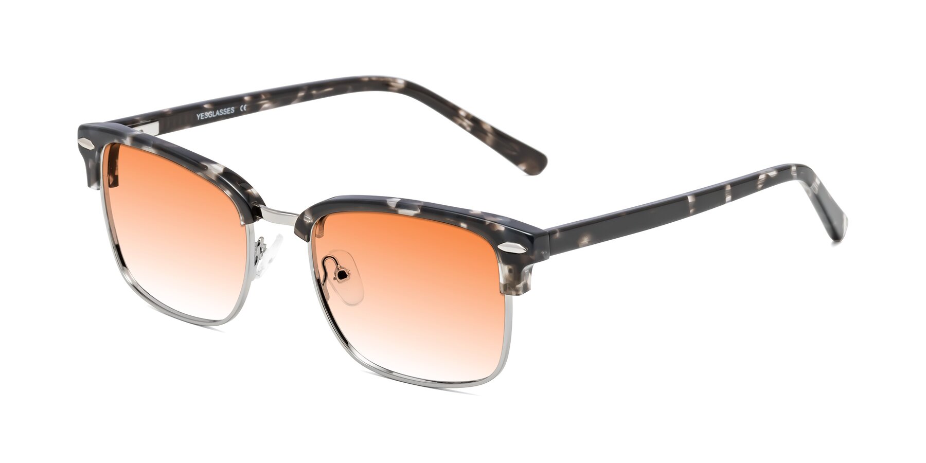 Angle of 17464 in Tortoise-Silver with Orange Gradient Lenses