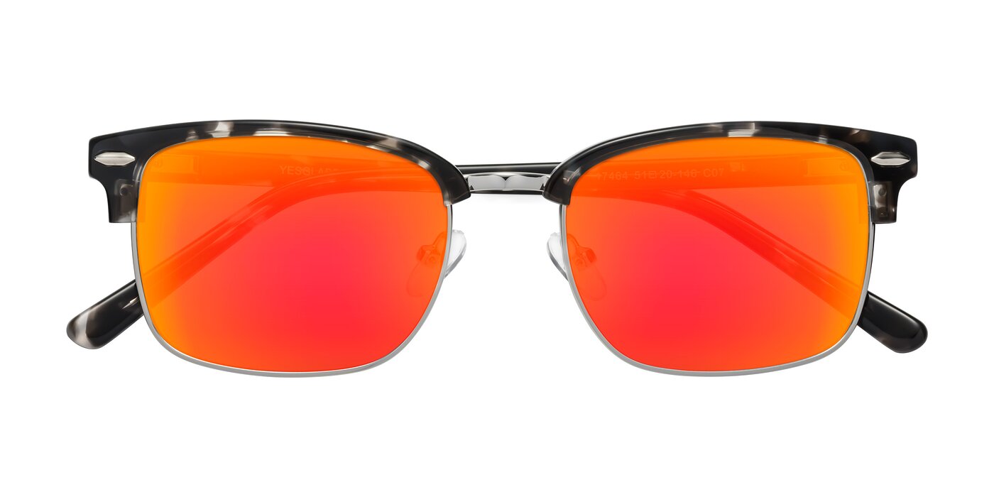 17464 - Tortoise/Silver Flash Mirrored Sunglasses