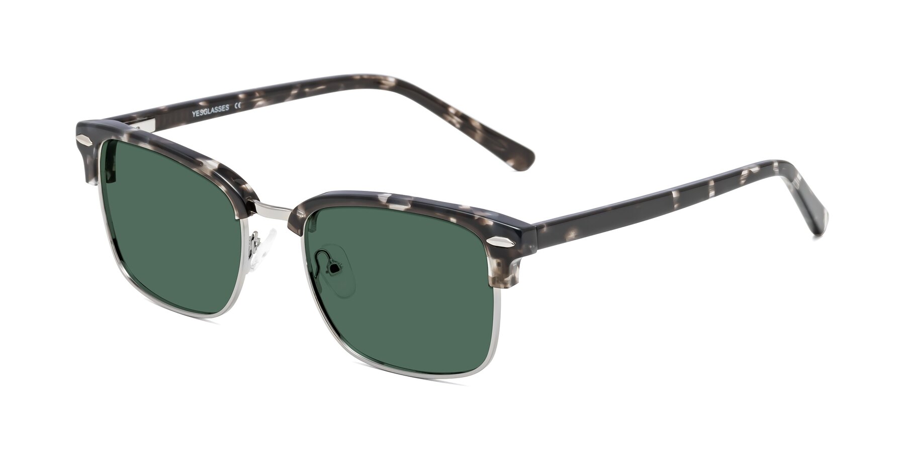 Angle of 17464 in Tortoise-Silver with Green Polarized Lenses