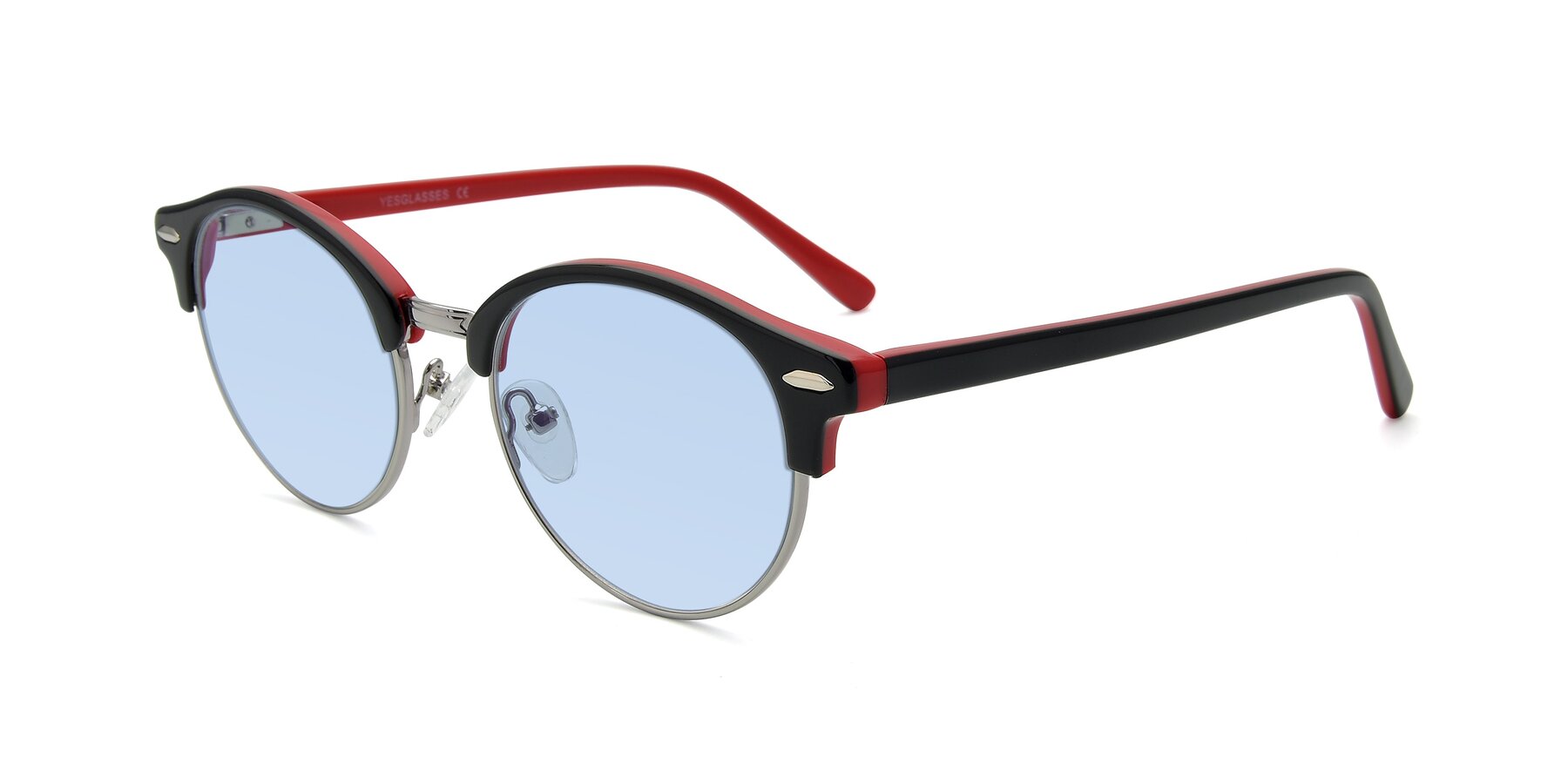 Angle of 17462 in Black-Wine with Light Blue Tinted Lenses