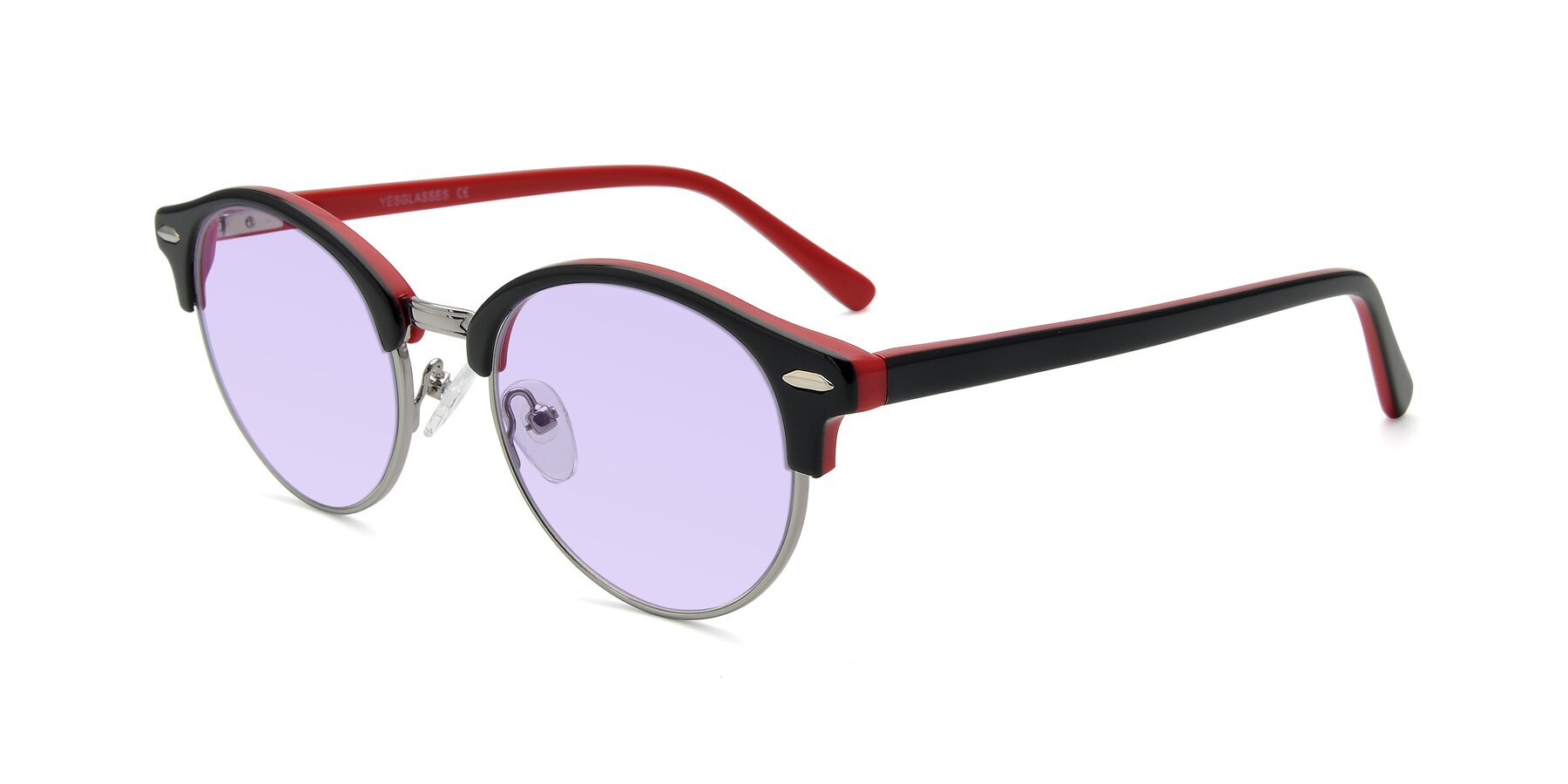 Angle of 17462 in Black-Wine with Light Purple Tinted Lenses