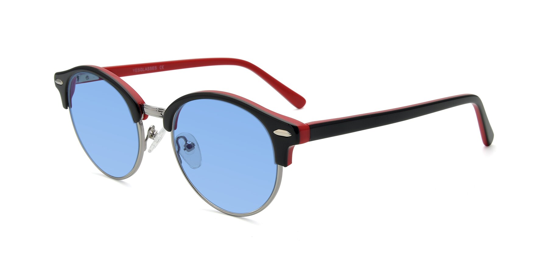 Angle of 17462 in Black-Wine with Medium Blue Tinted Lenses