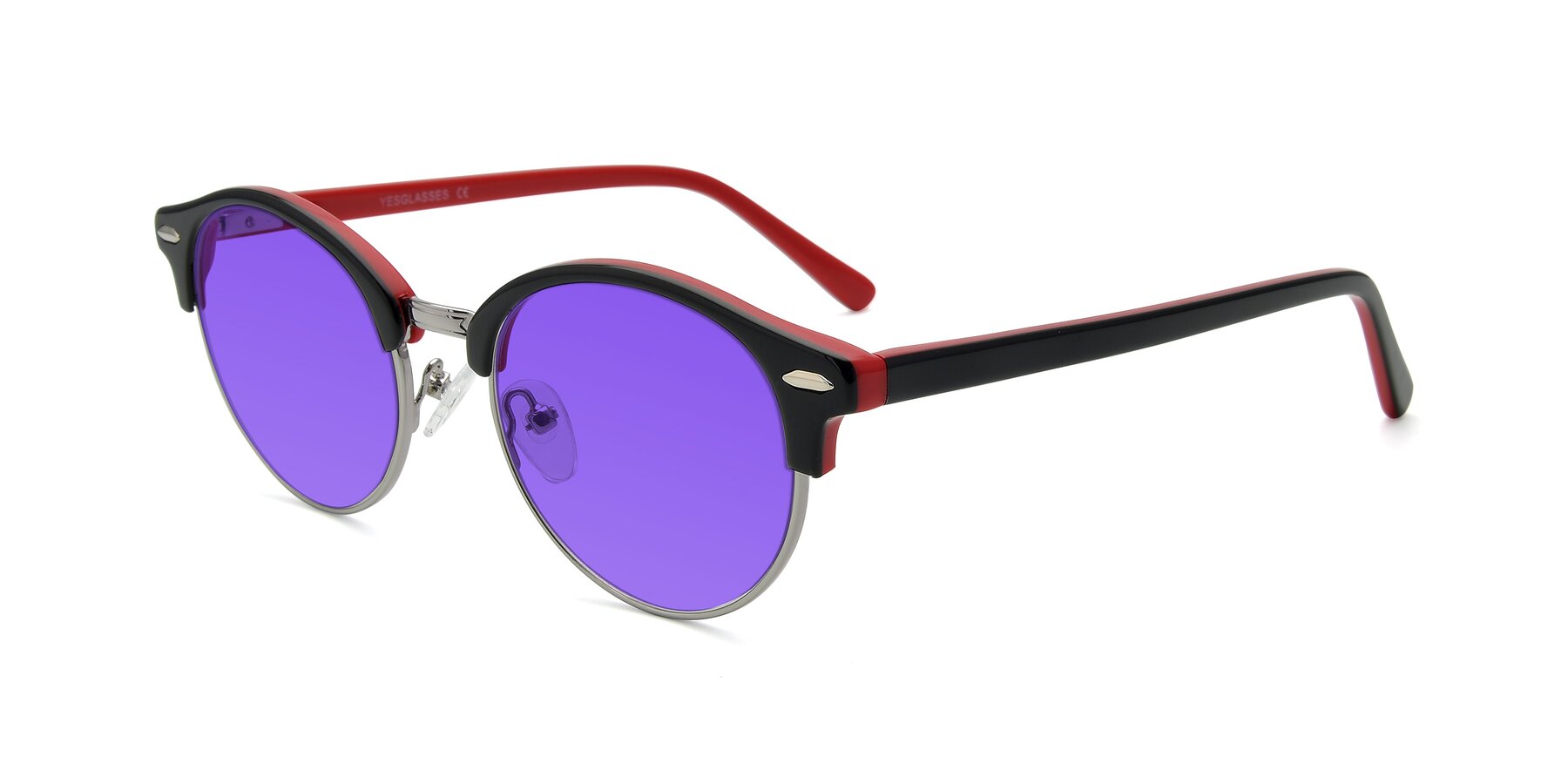 Angle of 17462 in Black-Wine with Purple Tinted Lenses