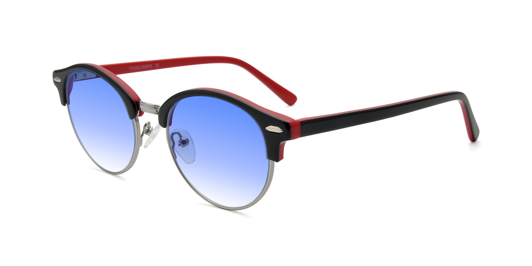 Angle of 17462 in Black-Wine with Blue Gradient Lenses