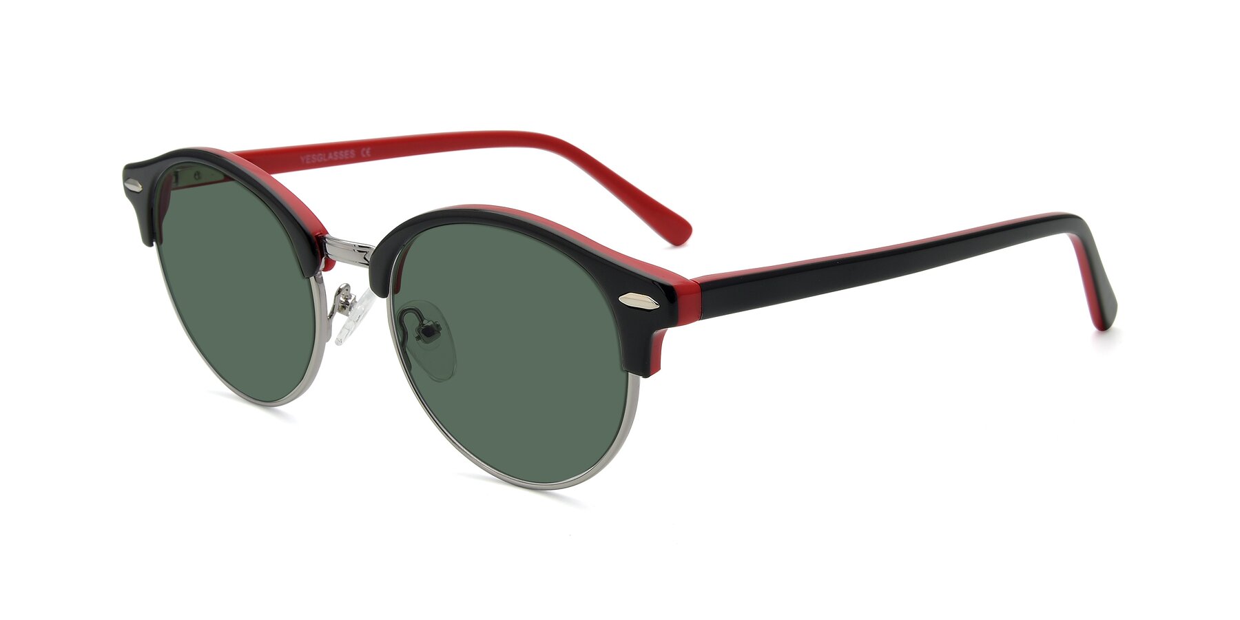 Angle of 17462 in Black-Wine with Green Polarized Lenses