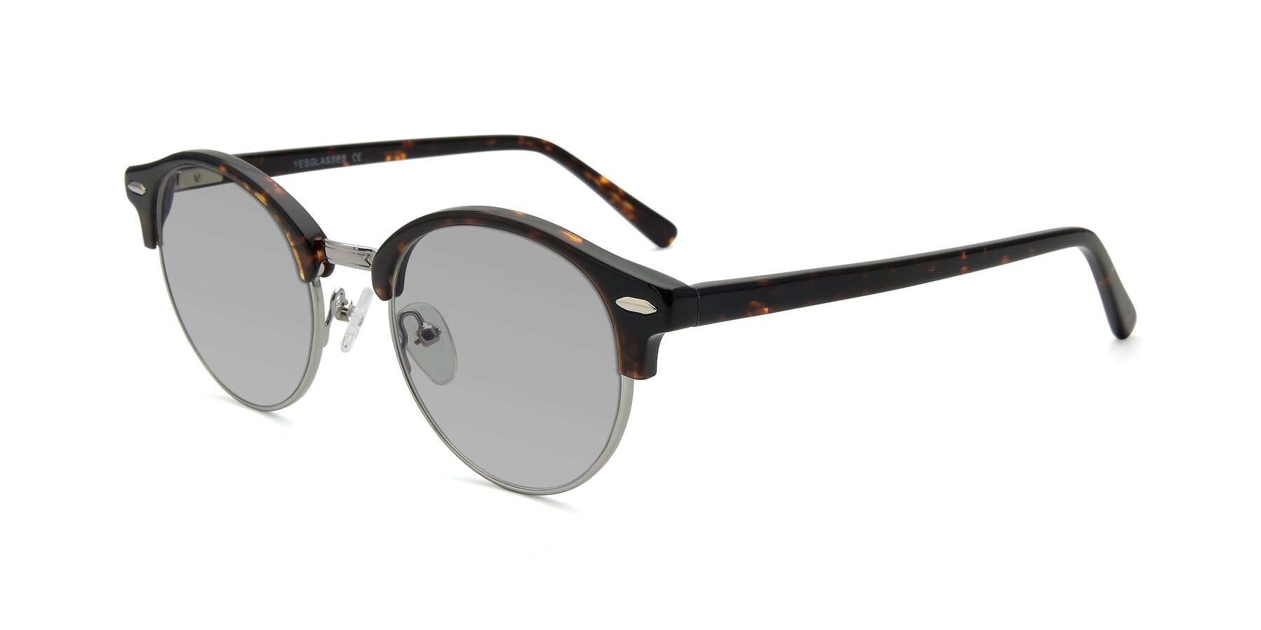 Angle of 17462 in Tortoise-Silver with Light Gray Tinted Lenses