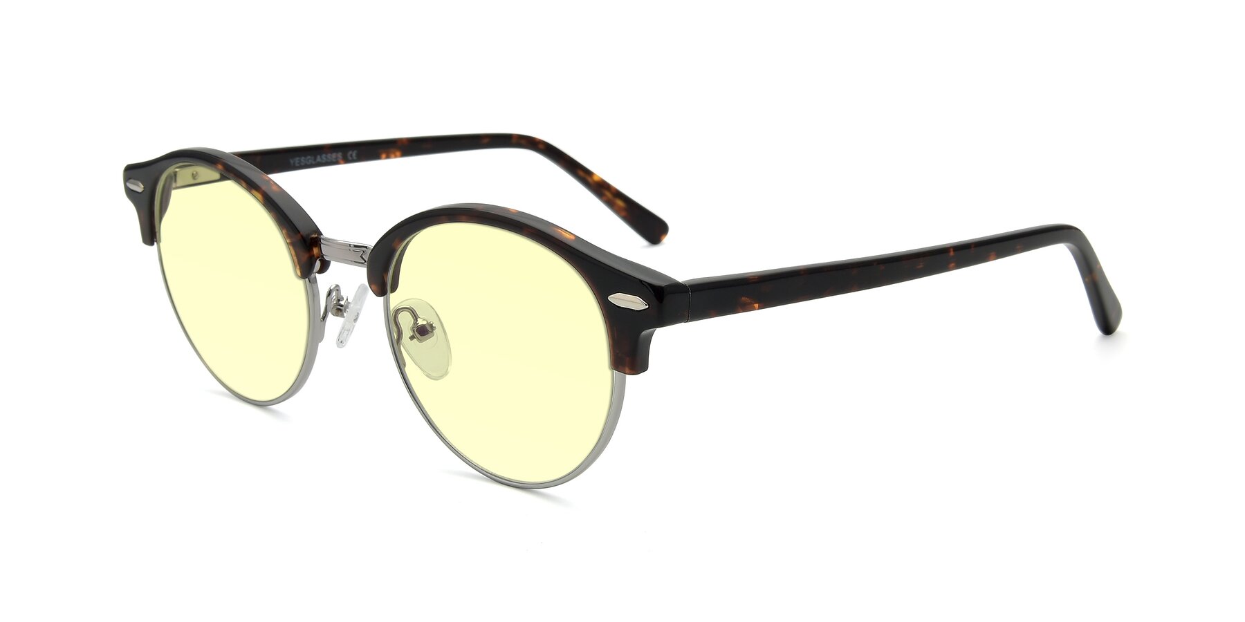 Angle of 17462 in Tortoise-Silver with Light Yellow Tinted Lenses