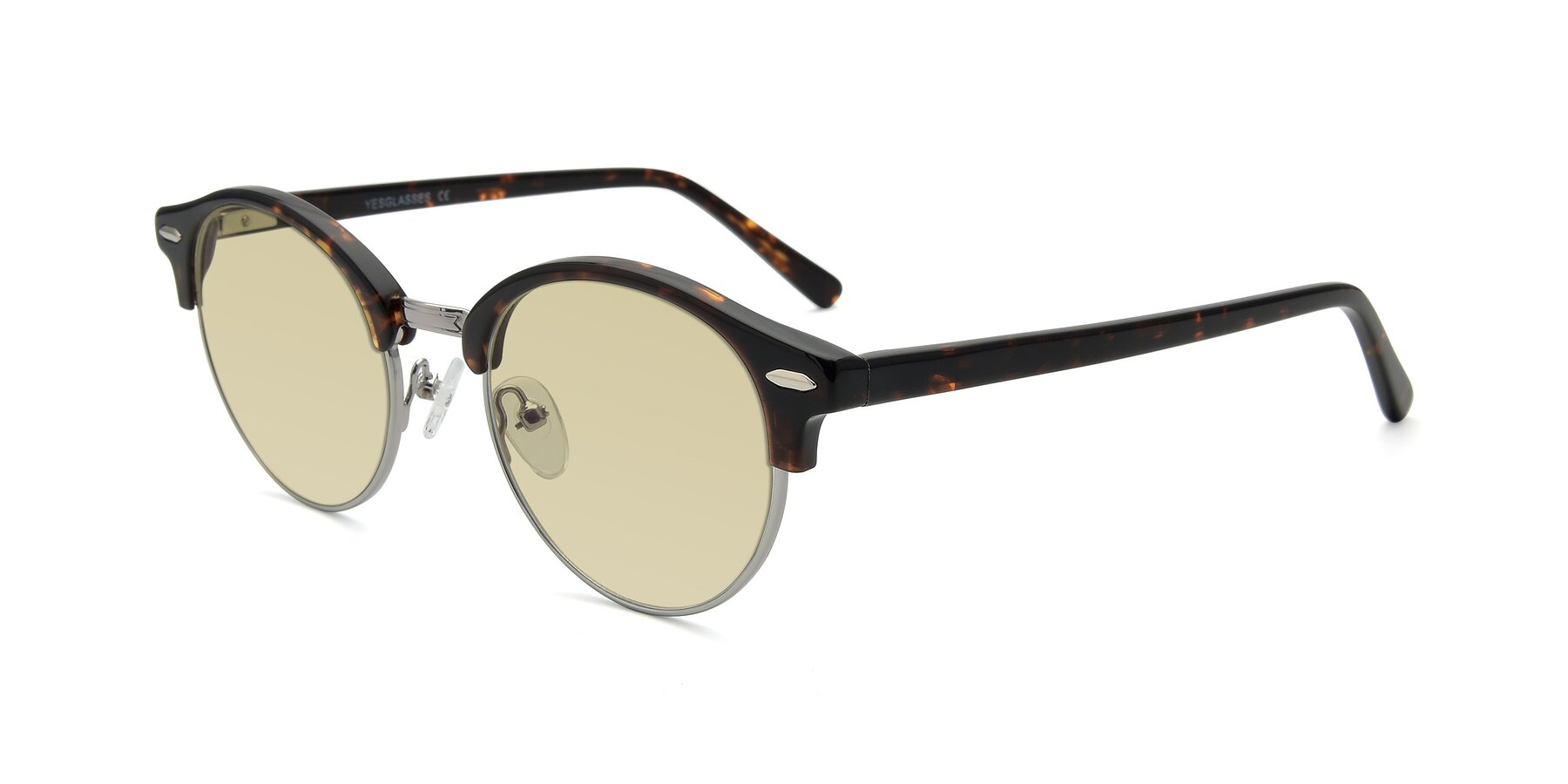 Angle of 17462 in Tortoise-Silver with Light Champagne Tinted Lenses
