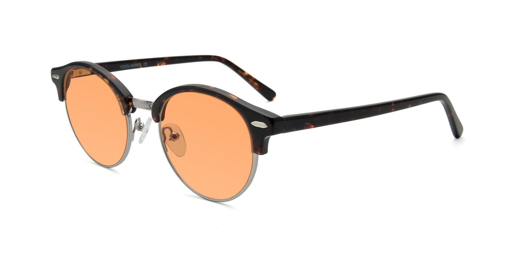 Angle of 17462 in Tortoise-Silver with Medium Orange Tinted Lenses