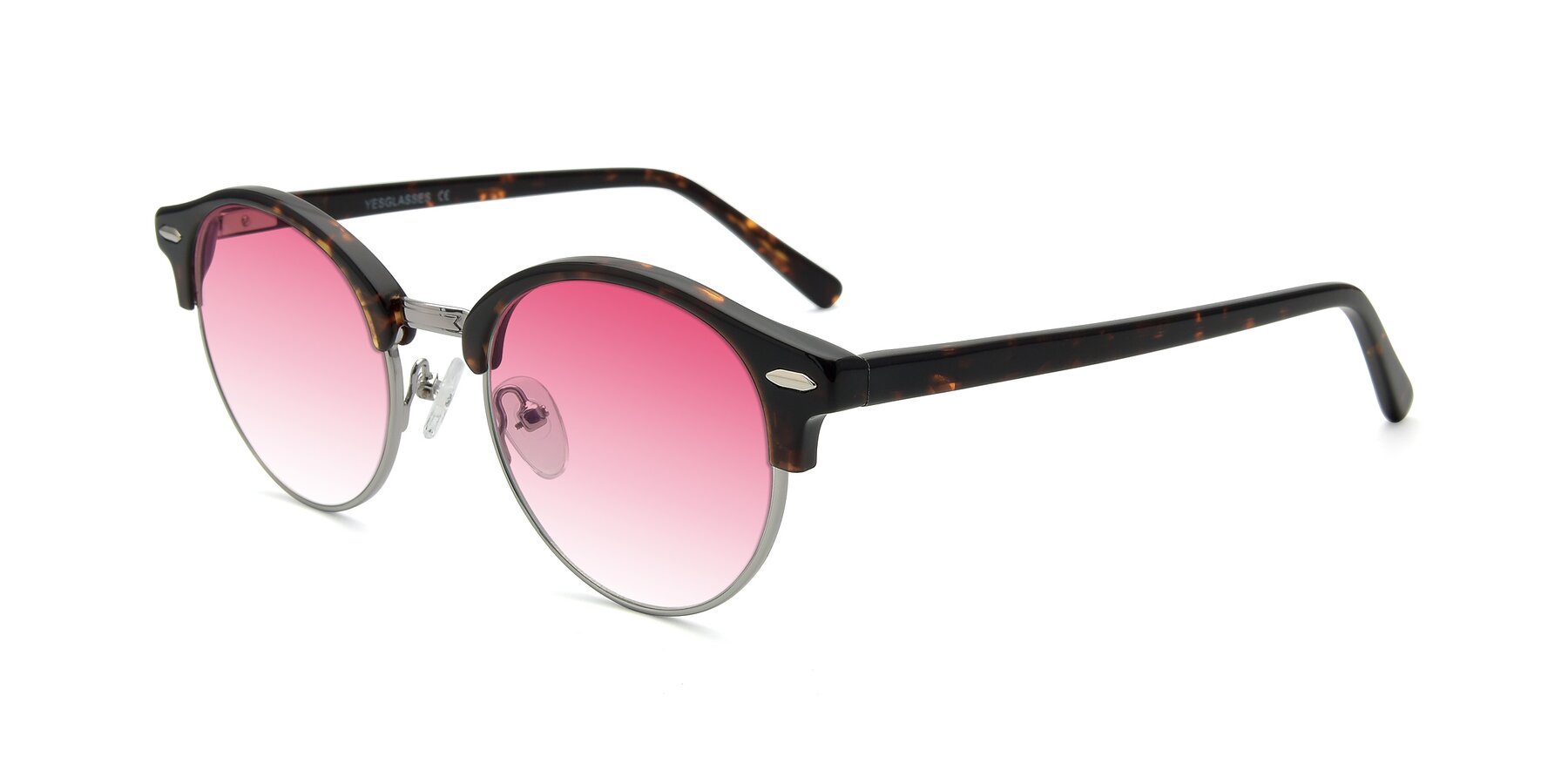 Angle of 17462 in Tortoise-Silver with Pink Gradient Lenses
