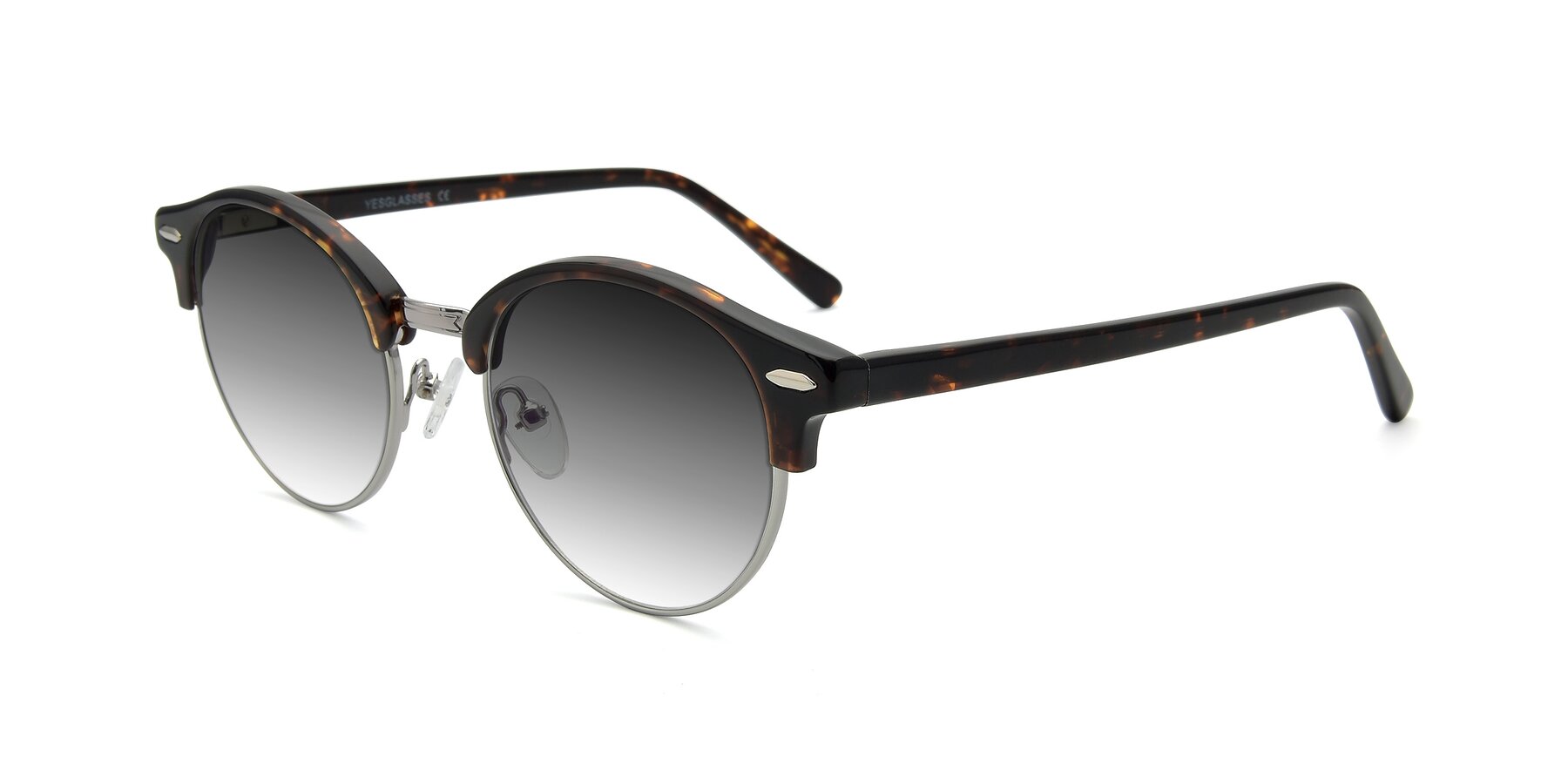 Angle of 17462 in Tortoise-Silver with Gray Gradient Lenses