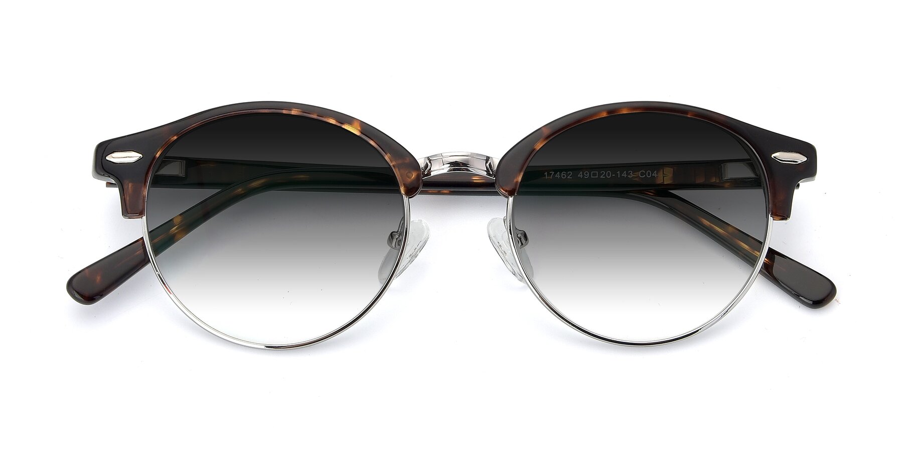 View of 17462 in Tortoise-Silver with Gray Gradient Lenses