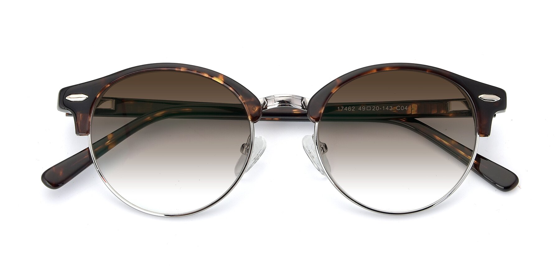 Folded Front of 17462 in Tortoise-Silver with Brown Gradient Lenses
