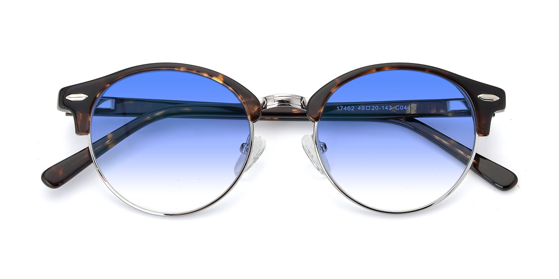 Folded Front of 17462 in Tortoise-Silver with Blue Gradient Lenses