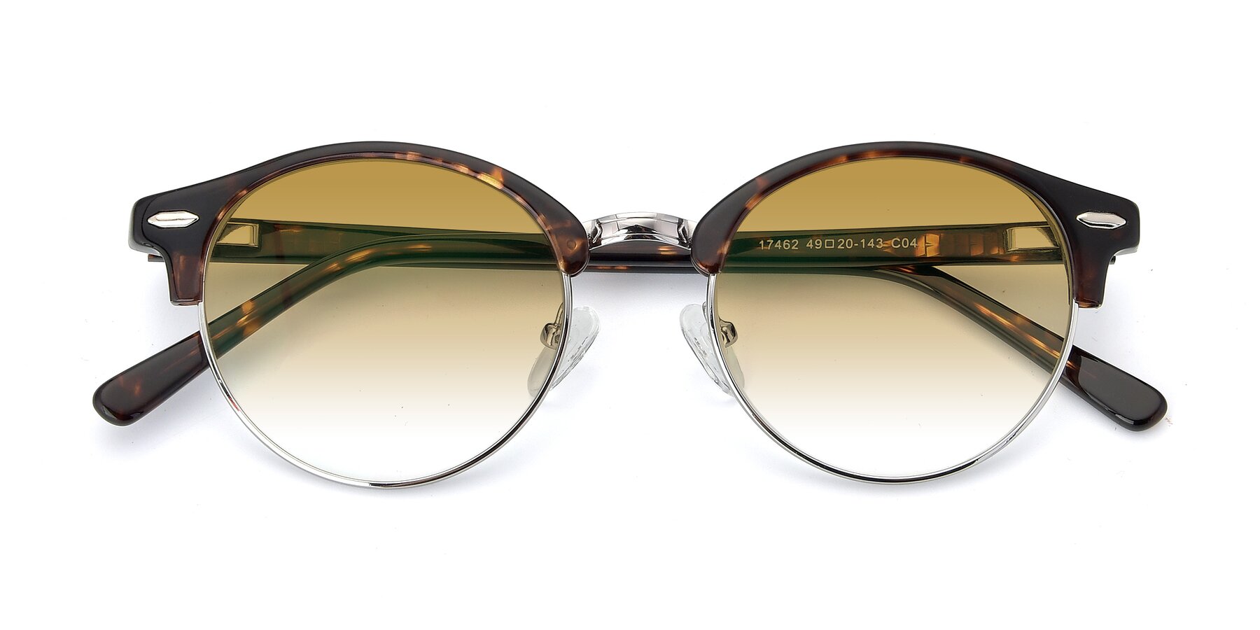 Folded Front of 17462 in Tortoise-Silver with Champagne Gradient Lenses