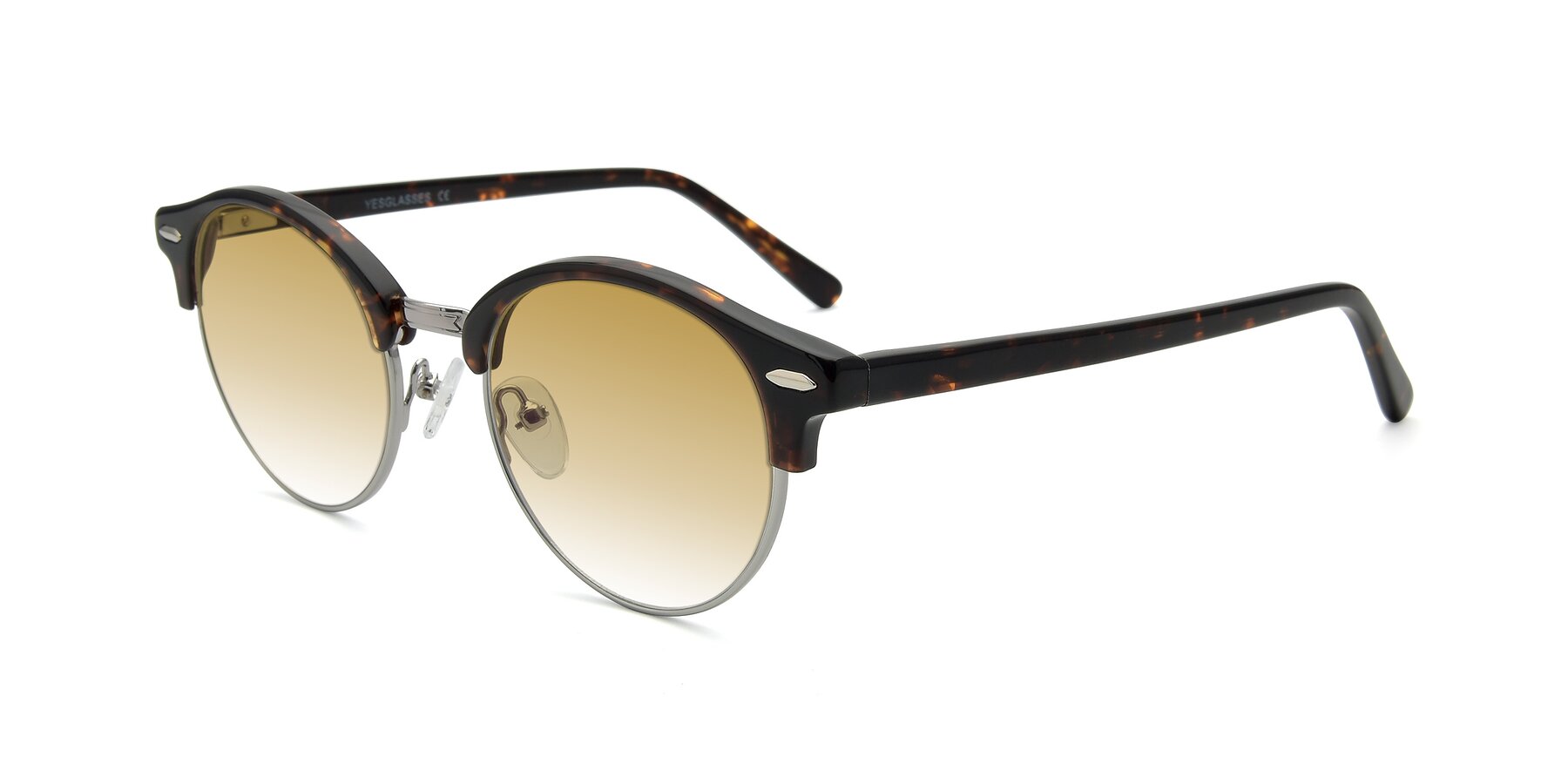 Angle of 17462 in Tortoise-Silver with Champagne Gradient Lenses