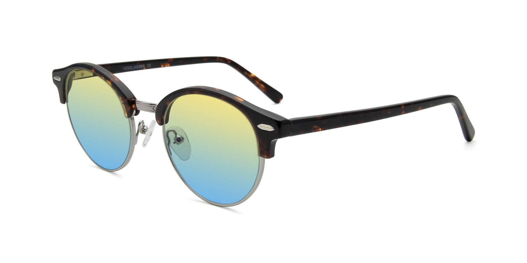 Angle of 17462 in Tortoise-Silver with Yellow / Blue Gradient Lenses