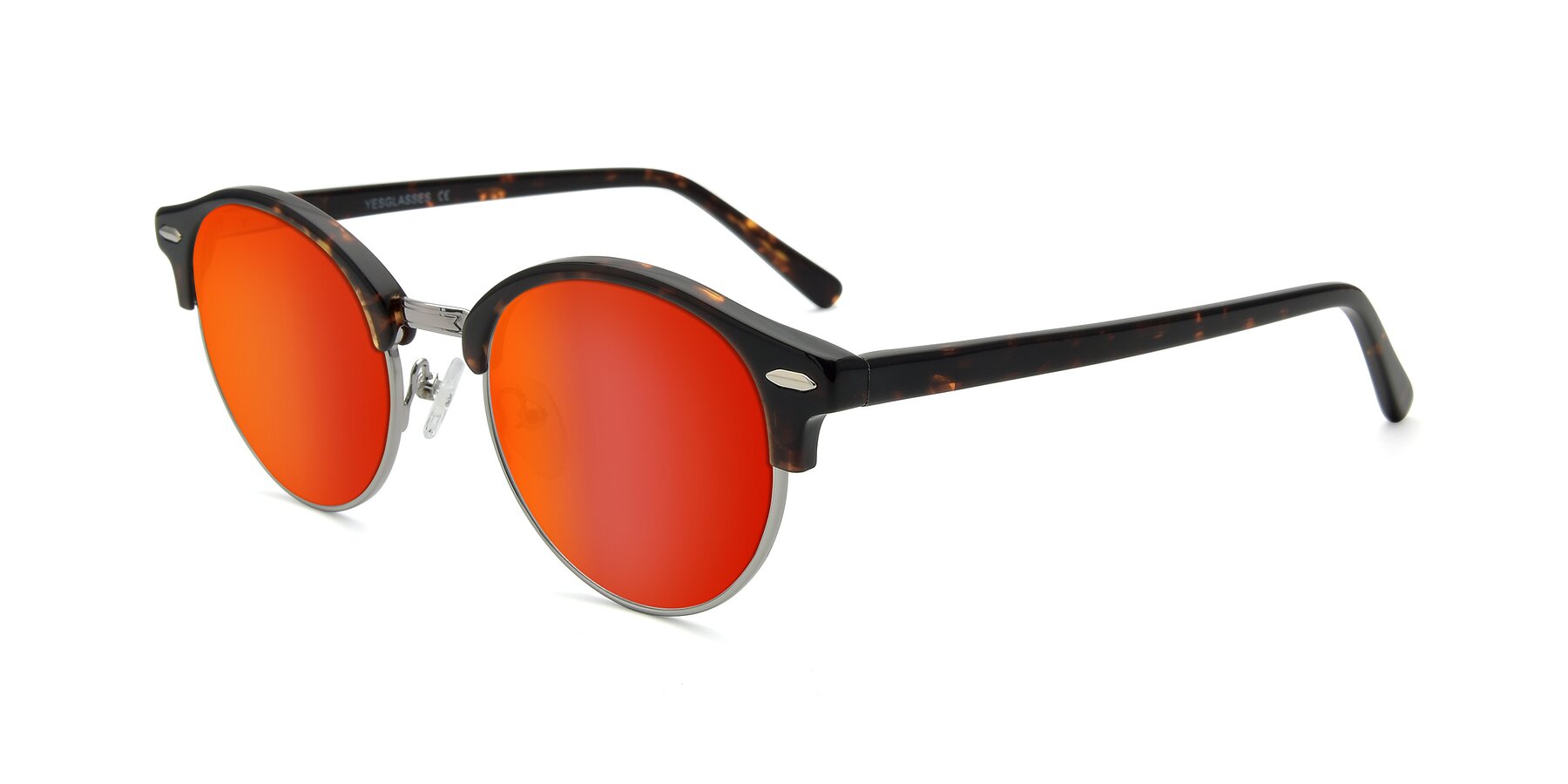 Angle of 17462 in Tortoise-Silver with Red Gold Mirrored Lenses