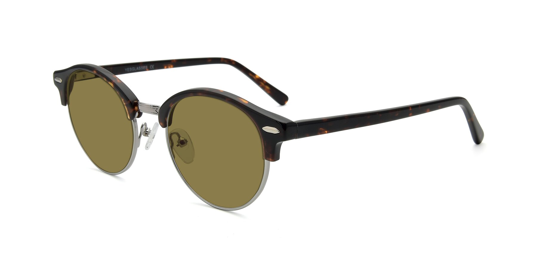 Angle of 17462 in Tortoise-Silver with Brown Polarized Lenses