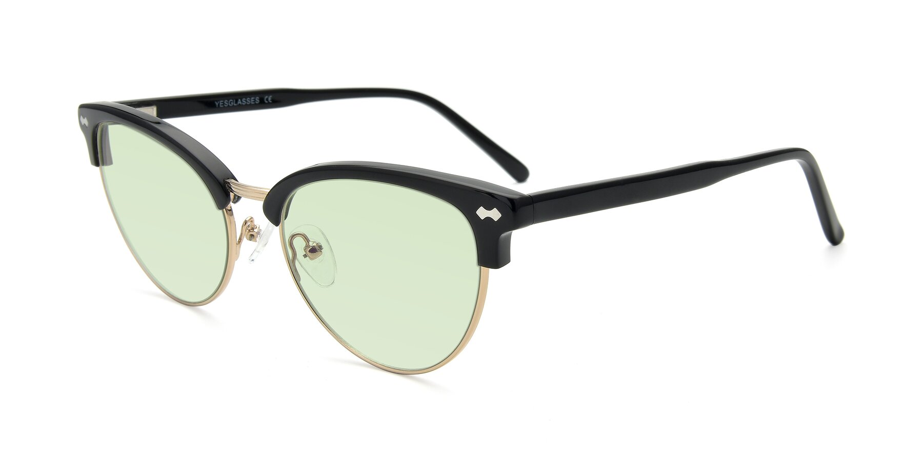 Angle of 17461 in Black-Gold with Light Green Tinted Lenses