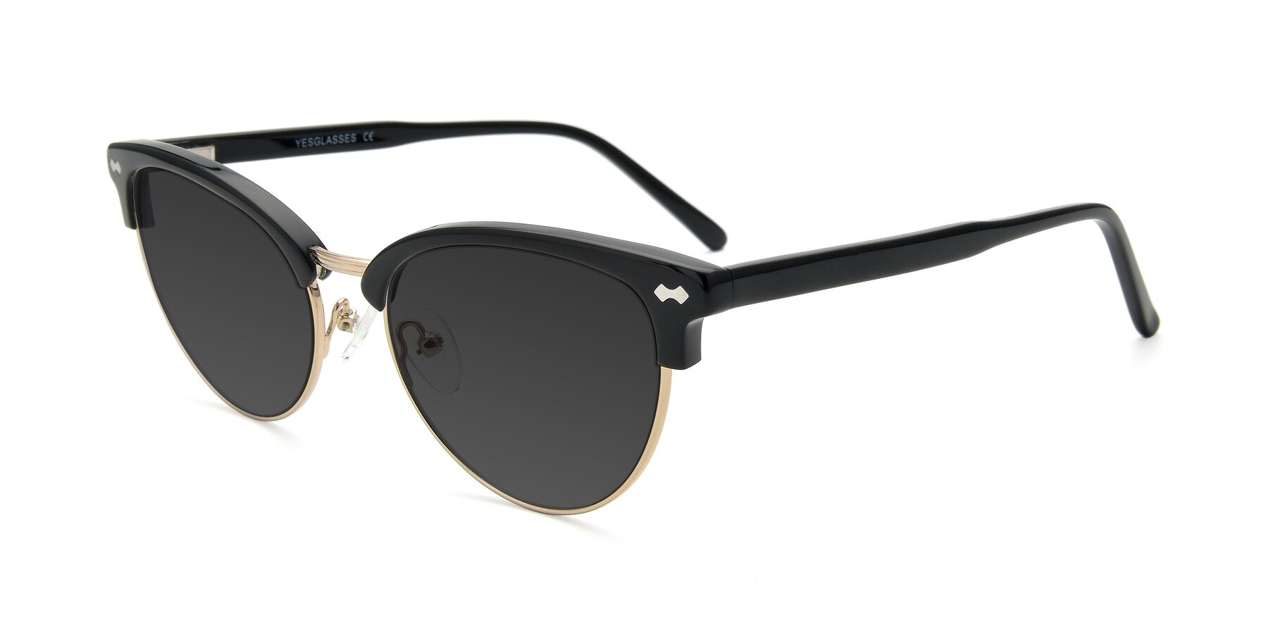 Angle of 17461 in Black-Gold with Gray Tinted Lenses