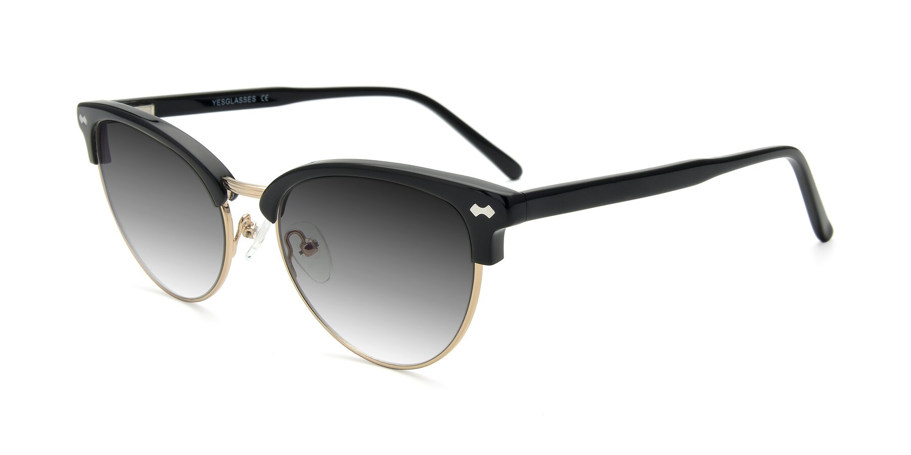 Angle of 17461 in Black-Gold with Gray Gradient Lenses