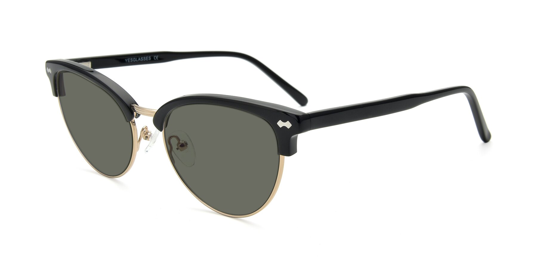 Angle of 17461 in Black-Gold with Gray Polarized Lenses