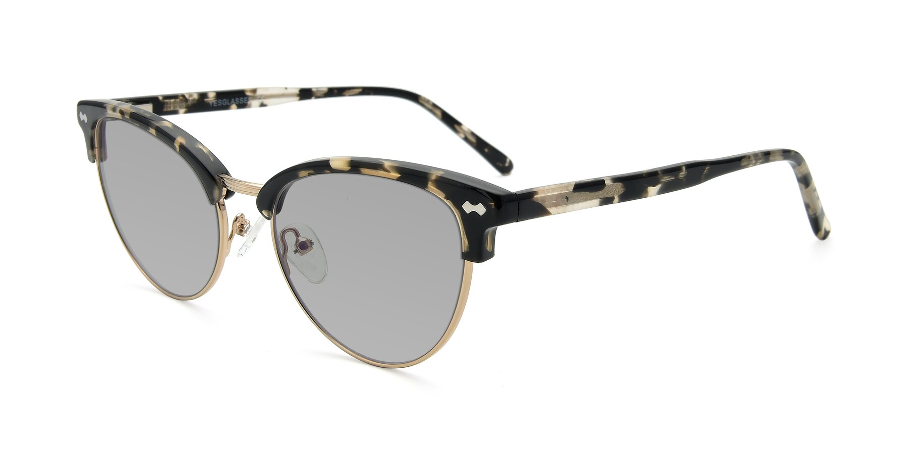 Angle of 17461 in Tortoise-Gold with Light Gray Tinted Lenses