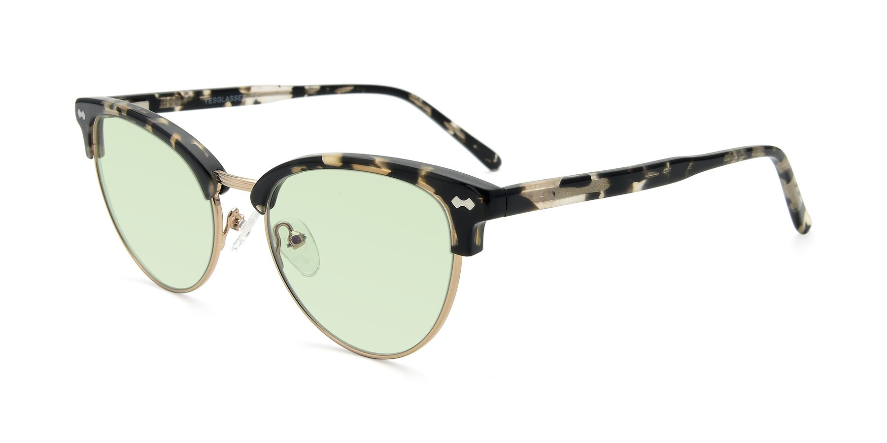 Angle of 17461 in Tortoise-Gold with Light Green Tinted Lenses