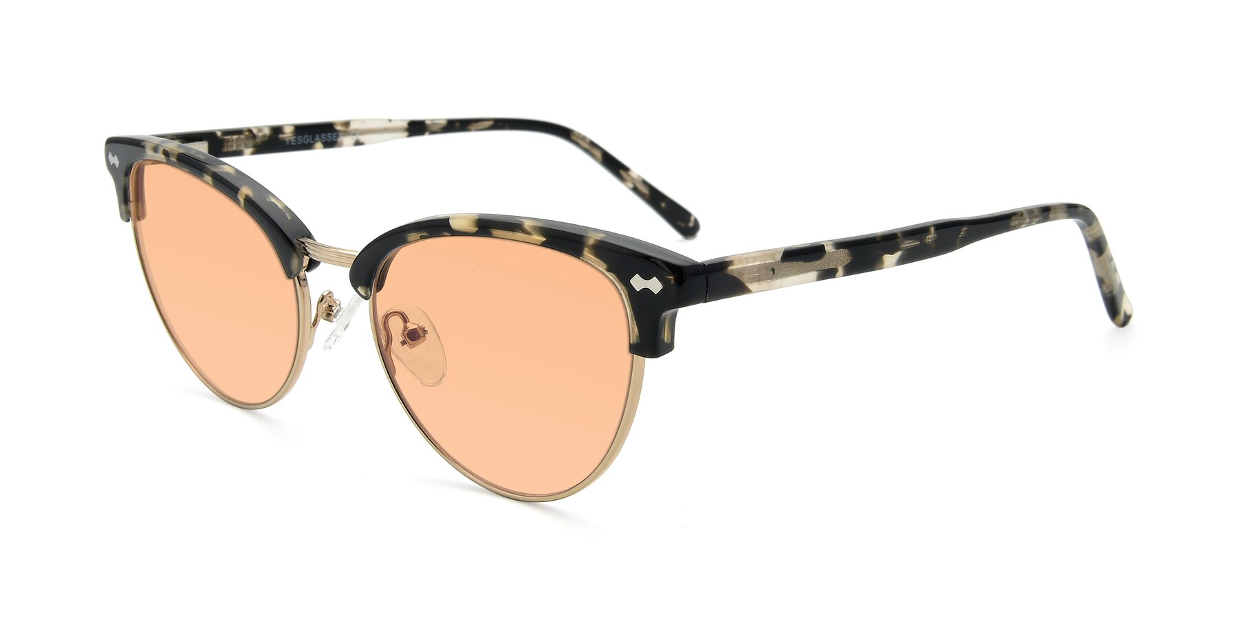 Angle of 17461 in Tortoise-Gold with Light Orange Tinted Lenses