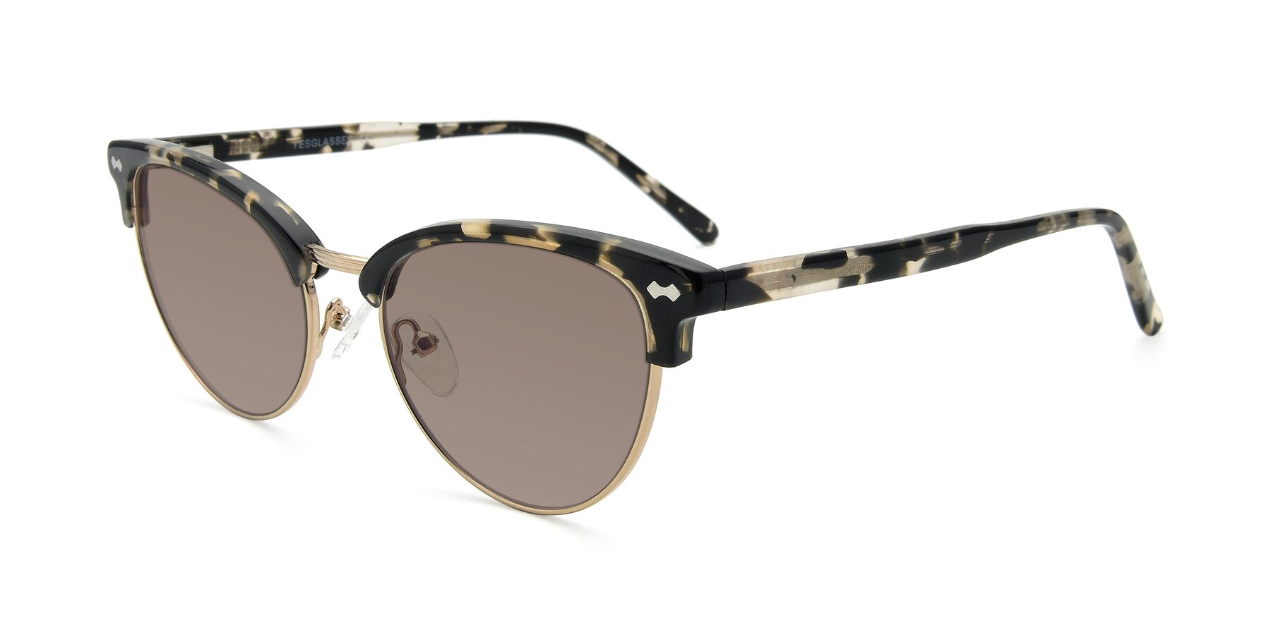 Angle of 17461 in Tortoise-Gold with Medium Brown Tinted Lenses