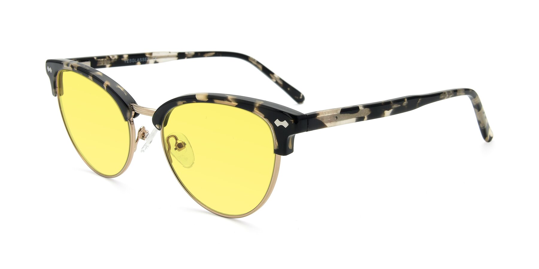 Angle of 17461 in Tortoise-Gold with Medium Yellow Tinted Lenses