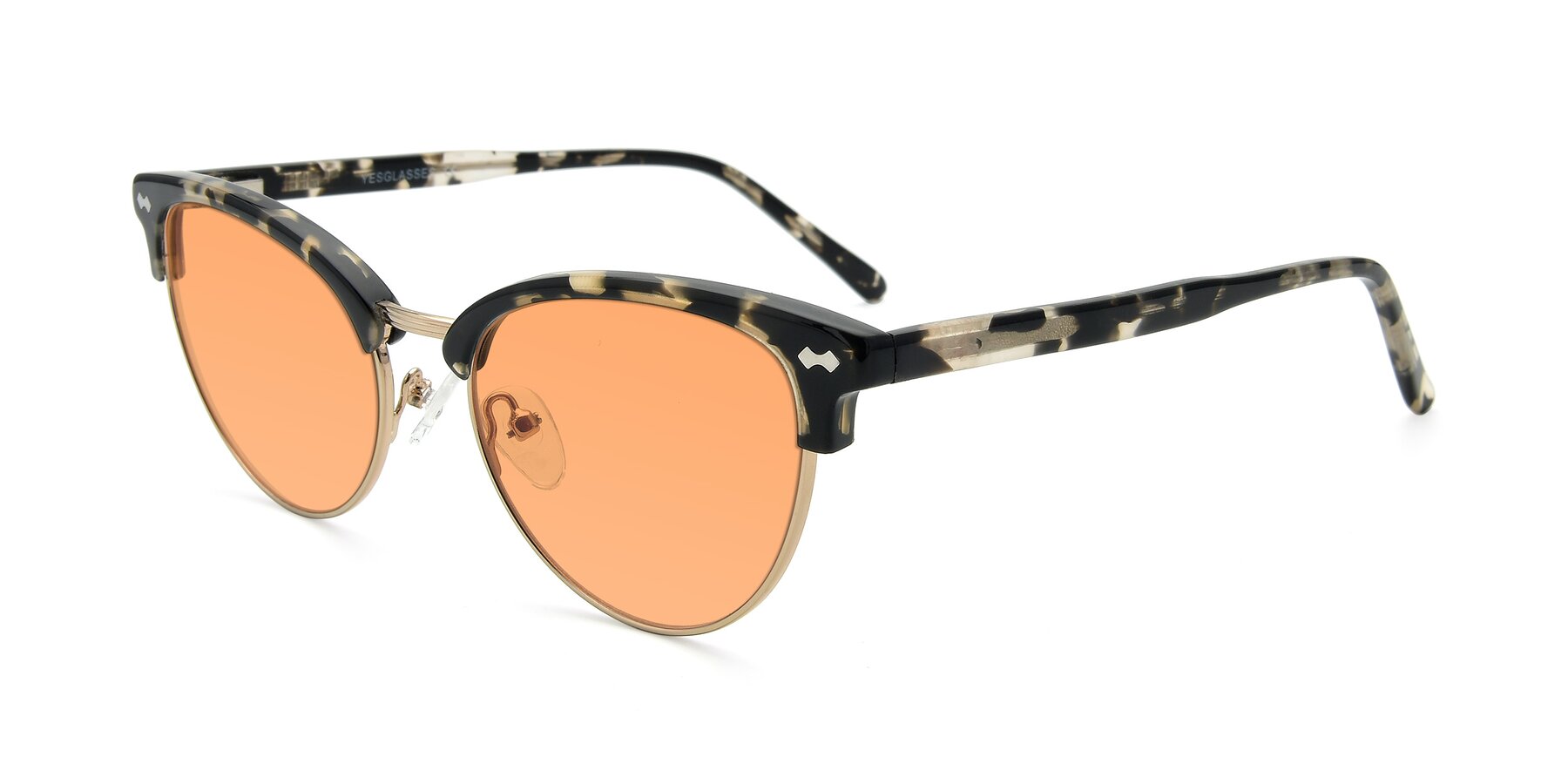 Angle of 17461 in Tortoise-Gold with Medium Orange Tinted Lenses