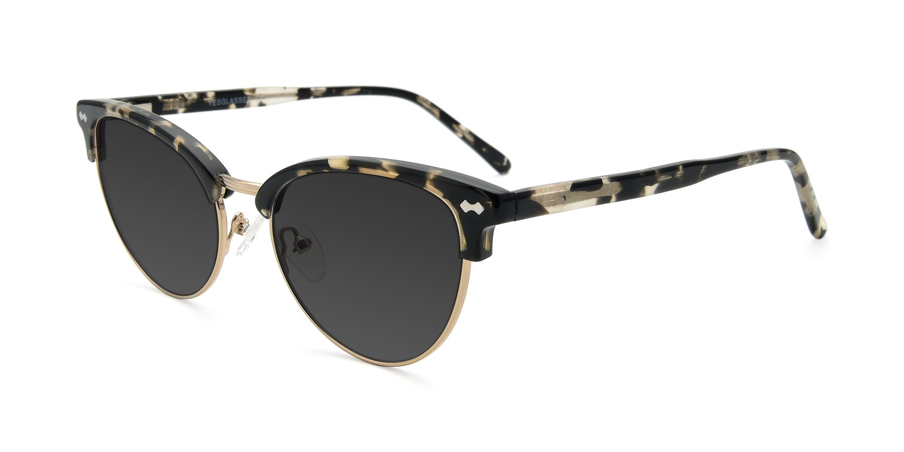 Angle of 17461 in Tortoise-Gold with Gray Tinted Lenses