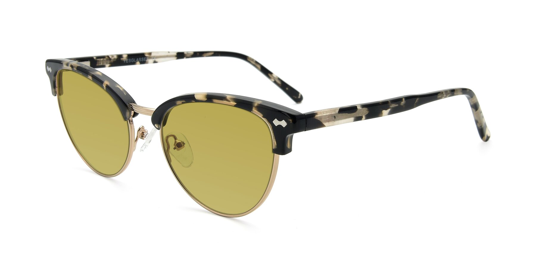 Angle of 17461 in Tortoise-Gold with Champagne Tinted Lenses