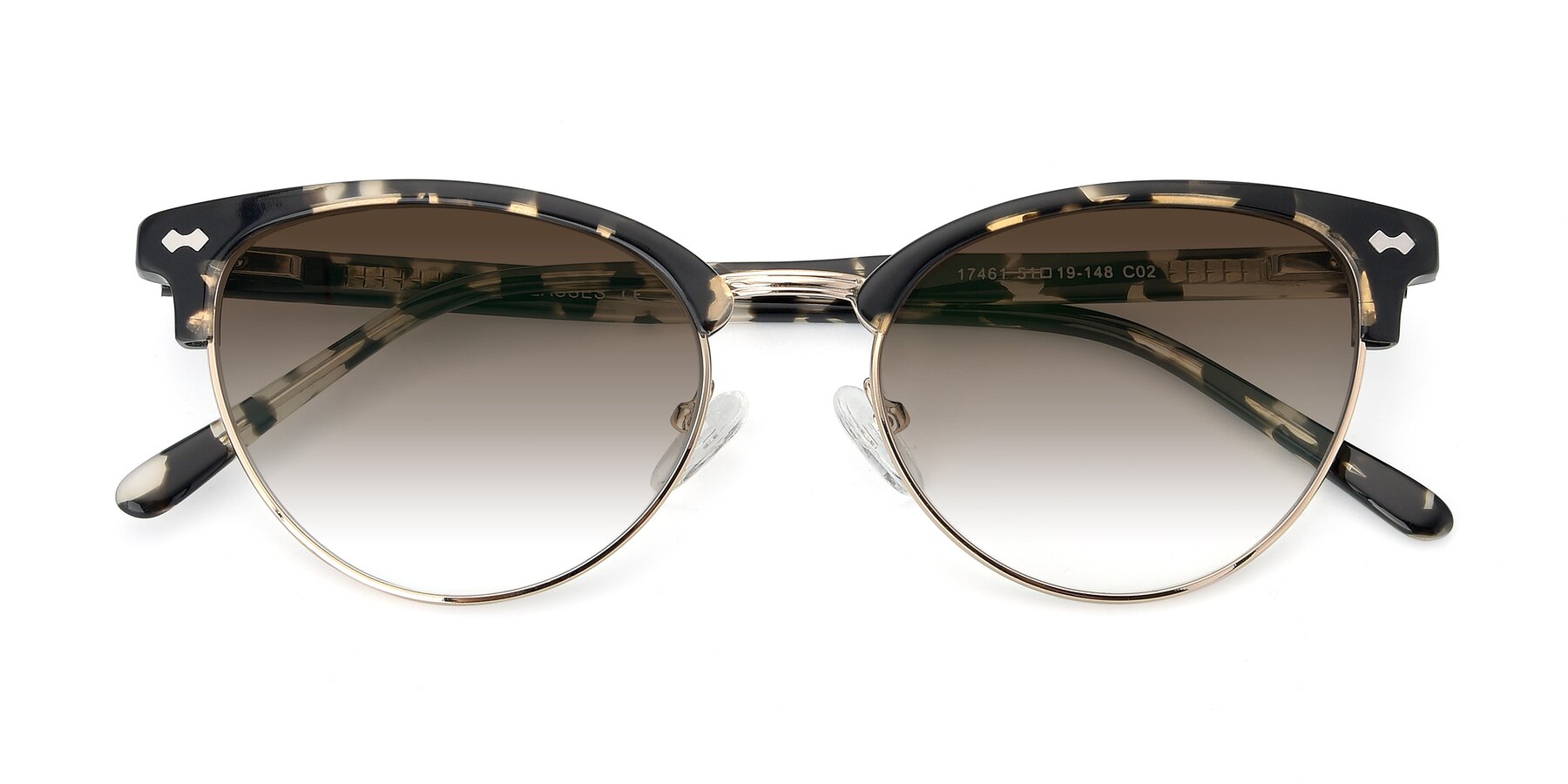 Folded Front of 17461 in Tortoise-Gold with Brown Gradient Lenses