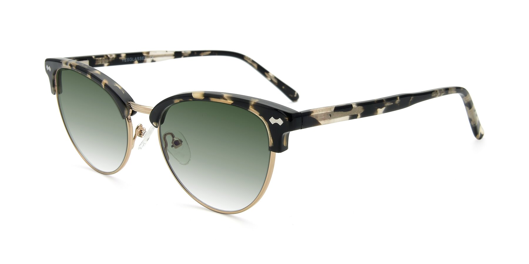 Angle of 17461 in Tortoise-Gold with Green Gradient Lenses
