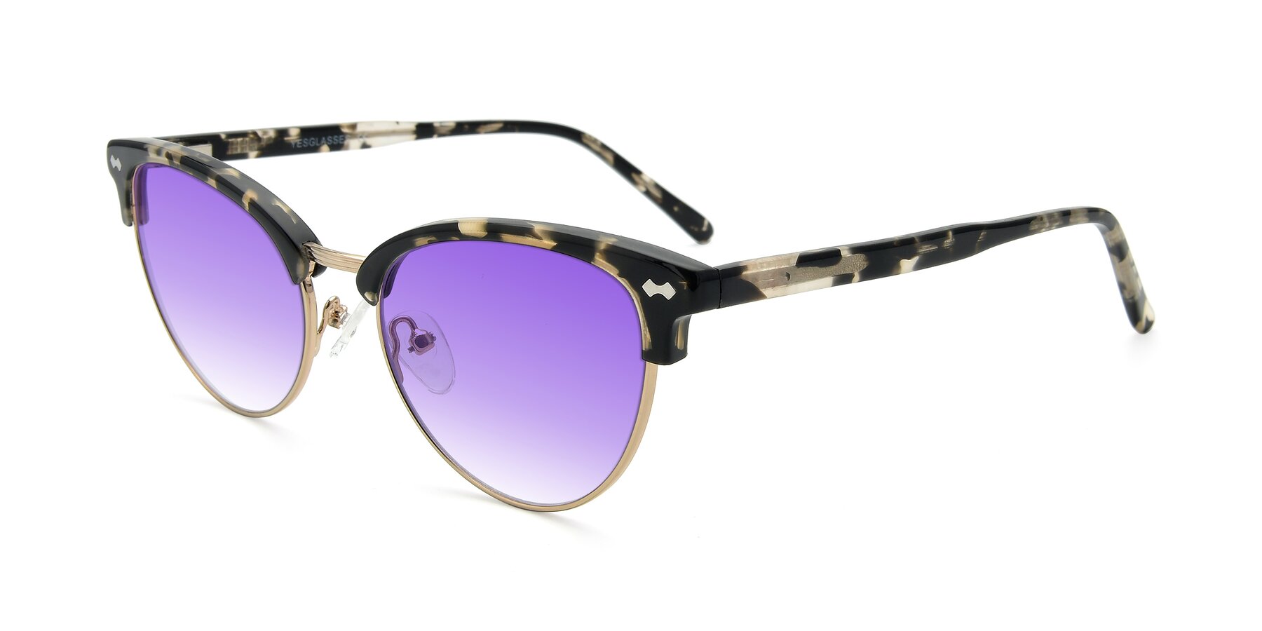 Angle of 17461 in Tortoise-Gold with Purple Gradient Lenses
