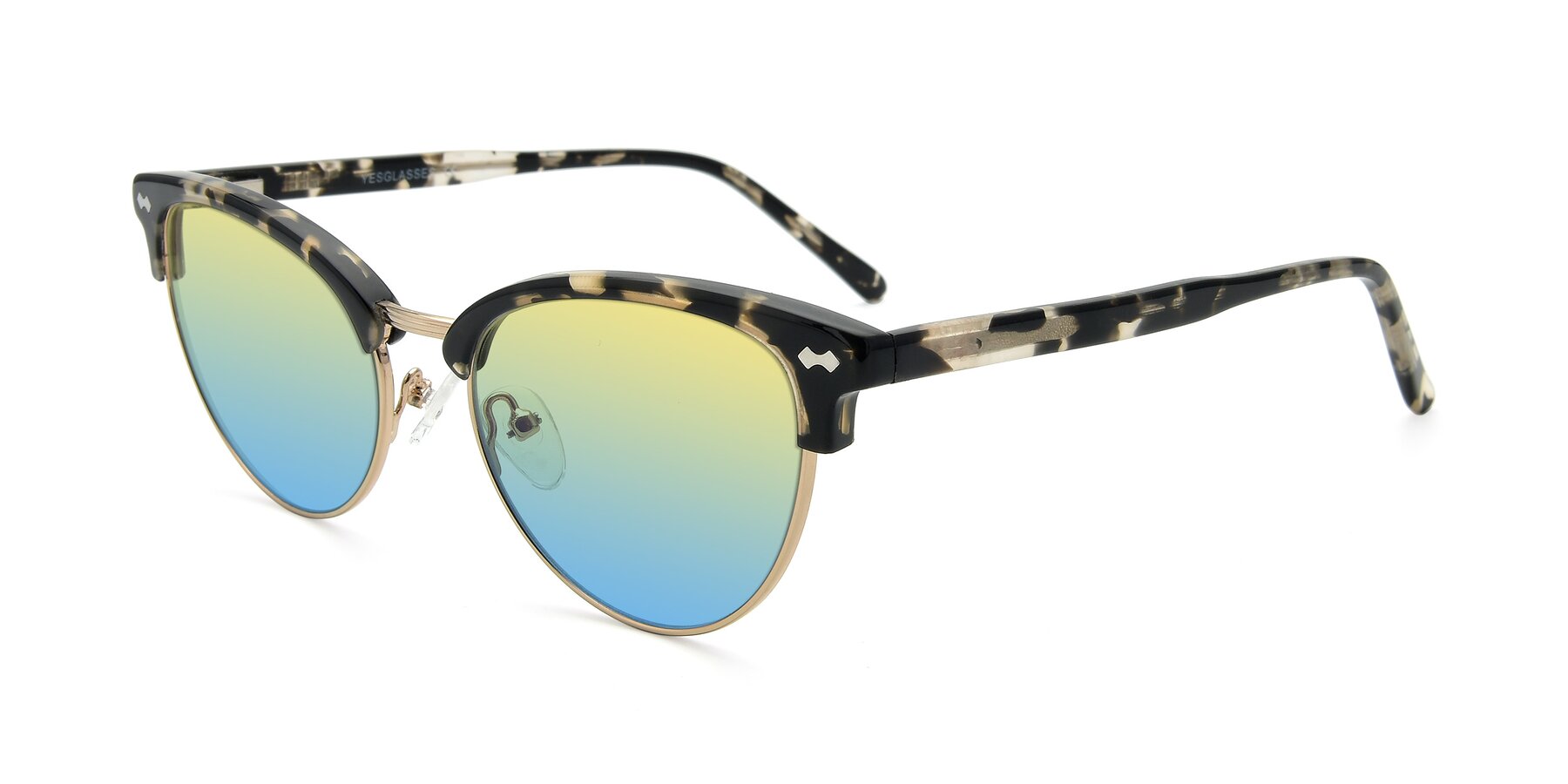 Angle of 17461 in Tortoise-Gold with Yellow / Blue Gradient Lenses