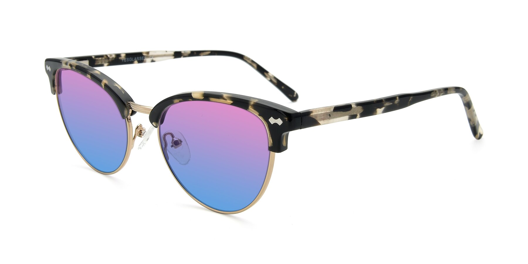 Angle of 17461 in Tortoise-Gold with Pink / Blue Gradient Lenses