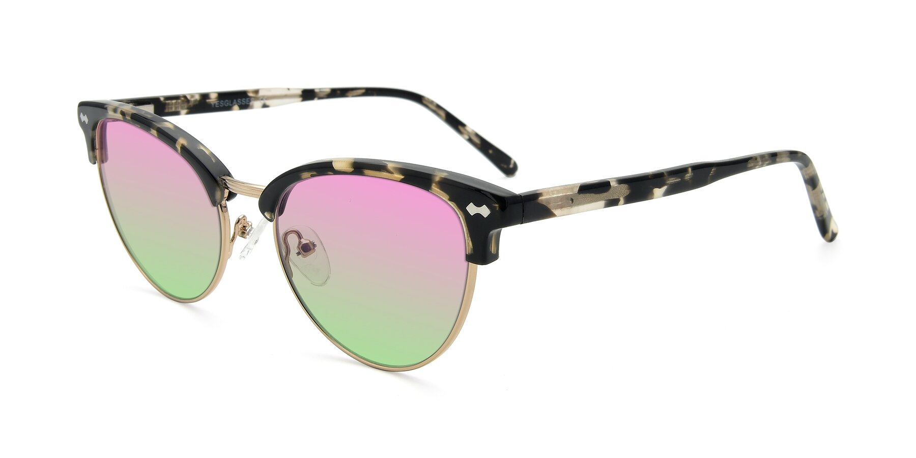 Angle of 17461 in Tortoise-Gold with Pink / Green Gradient Lenses