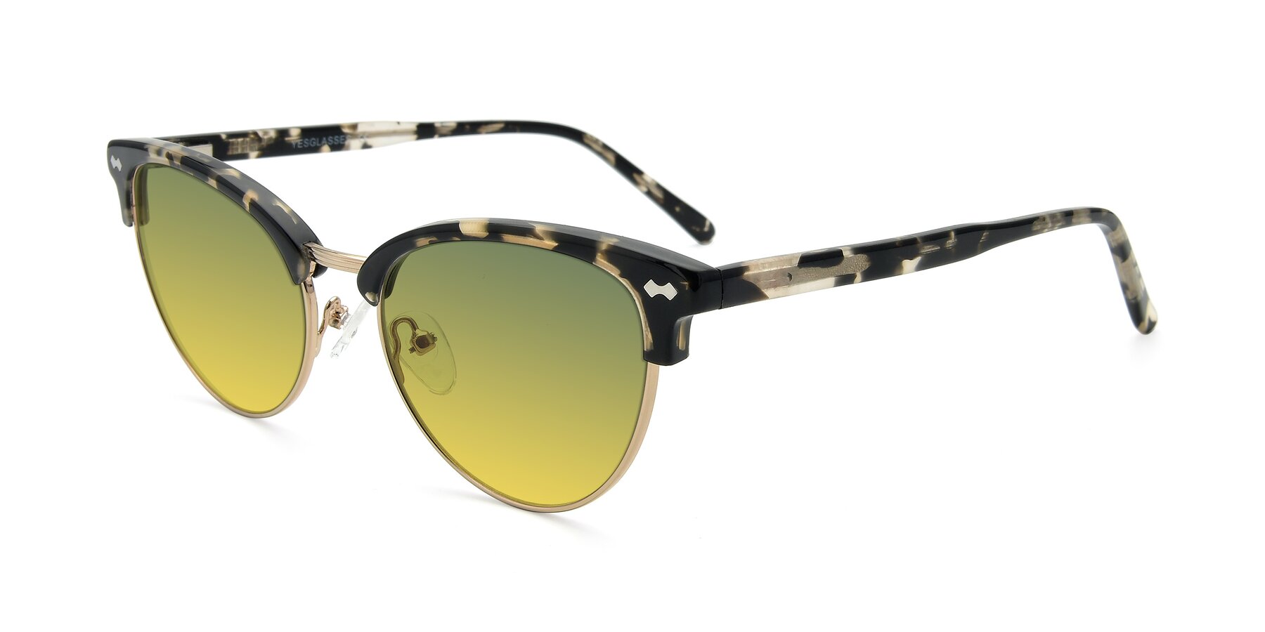 Angle of 17461 in Tortoise-Gold with Green / Yellow Gradient Lenses