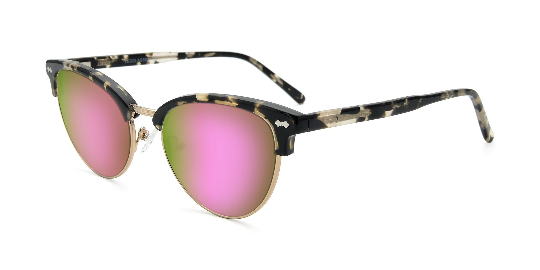 Angle of 17461 in Tortoise-Gold with Pink Mirrored Lenses